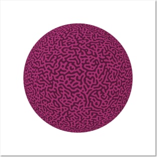 Turing Pattern Sphere (Purple Pink) Posters and Art